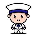 Cute sailor mascot design illustration chibi