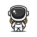 Cute astronaut mascot design illustration kawaii