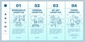Occupational lifestyle types onboarding mobile web pages vector template. Responsive smartphone website interface idea