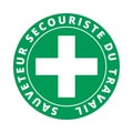 Occupational safety and health first aid at work symbol in France