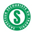 Occupational safety and health first aid at work symbol in France