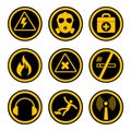 Occupational safety and health icons