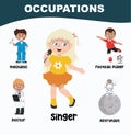 Poster for kindergarten or preschool classroom with occupation theme