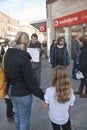 Occupy Exeter activists campaign with public
