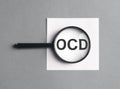 OCD abbreviation, mental disorder. Psychological concept. Obsessive compulsive disease Royalty Free Stock Photo