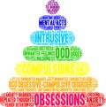 Obsessions Word Cloud Royalty Free Stock Photo