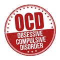 OCD Obsessive Compulsive Disorder grunge rubber stamp