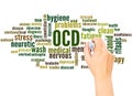 OCD word cloud hand writing concept Royalty Free Stock Photo