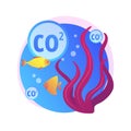 Ocean acidification abstract concept vector illustration.