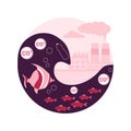 Ocean acidification abstract concept vector illustration.