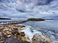 Ocean Bare vertical panorama Royalty Free Stock Photo