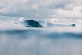 Ocean barrel wave in ocean. Breaking wave for surfing Royalty Free Stock Photo