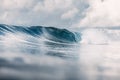 Ocean barrel wave in ocean. Breaking wave for surfing Royalty Free Stock Photo