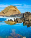 Ocean bathes lava pools Madeira