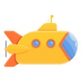 Ocean bathyscaphe icon, cartoon style