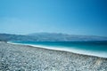Ocean beach on the Crete long explosure Royalty Free Stock Photo