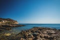 Ocean beach on the Crete long explosure Royalty Free Stock Photo