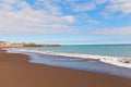 Ocean beach Fogo in a small bay in Ribeira Quente village of Azores, Portugal.