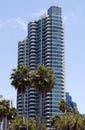 Ocean beach front condos and offices Royalty Free Stock Photo