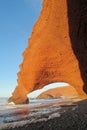 Ocean beach stone arch in the mountain rock Royalty Free Stock Photo