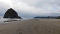 Ocean and Beach views of Haystack rock cannon Beach Oregon Royalty Free Stock Photo