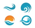 Ocean beach wave logo