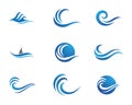 Ocean beach wave logo