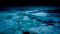 Ocean in blue moon night