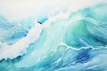 Ocean blue sea turquoise beach background travel splash summer wave nature background water Royalty Free Stock Photo