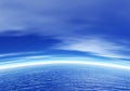 Ocean and blue sky Royalty Free Stock Photo