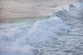 Ocean blue wave in ocean. Breaking wave for surfing in Bali. Royalty Free Stock Photo