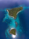 A panoramic overview of El Nido islands in Palawan Philippines Royalty Free Stock Photo