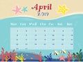 The Ocean Calendar of April 2019.