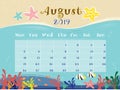 The Ocean Calendar of August 2019.