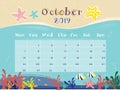 The Ocean Calendar of October 2019.