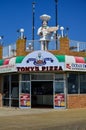 Ocean City, Maryland - Exterior view of Tonys Pizza, a classic restaurant on the boardwalk pier Royalty Free Stock Photo