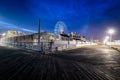 Ocean City, Maryland Pier during a Warm Fall Night Royalty Free Stock Photo