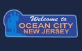Ocean City New Jersey with blue background