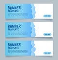 Ocean cleaning technology web banner design template