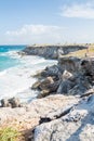 Ocean cliffs overlooking the Caribbean on Isla Mujeres.