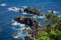 Ocean and cliffs view in Cudillero, Asturias, Spain