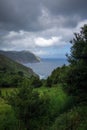 Ocean and cliffs view in Galicia, Spain