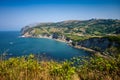 Ocean and cliffs view in Laredo, Cantabria, Spain