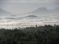 Ocean of clouds at Temanggung Central Java Indonesia Royalty Free Stock Photo