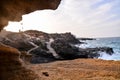 Ocean Coast`s View Montana Amarilla Tenerife Royalty Free Stock Photo