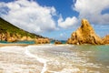 Ocean coastline scenic panoramic view in Costa Paradiso, Sardinia Royalty Free Stock Photo