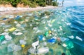 Ocean and coasts infested with plastic waste and microplastics