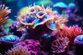 Ocean coral reefs underwater. Generative AI