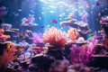 Ocean coral reefs underwater. Generative AI