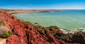 Ocean cost landscape of Punta Tombo, Patagonia, Argentina